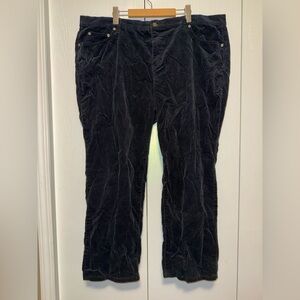 LAUREN BY RALPH LAUREN CORDUROY STRAIGHT PANTS